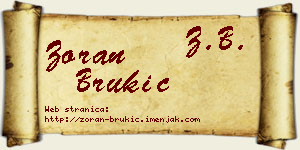 Zoran Brukić vizit kartica